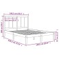 vidaXL Estructura de cama madera de pino doble blanca 135x190 cm vidaXL Estructura de cama madera de pino doble blanca 135x190 cm