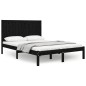 vidaXL Estructura cama madera maciza pino doble negra 120x190 cm vidaXL Estructura cama madera maciza pino doble negra 120x190 cm