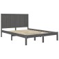 vidaXL Estructura de cama madera maciza de pino gris 120x200 cm vidaXL Estructura de cama madera maciza de pino gris 120x200 cm