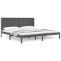 vidaXL Estructura de cama de madera maciza de pino gris 200x200 cm vidaXL Estructura de cama de madera maciza de pino gris 200x200 cm