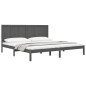 vidaXL Estructura de cama de madera maciza de pino gris 200x200 cm vidaXL Estructura de cama de madera maciza de pino gris 200x200 cm