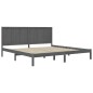 vidaXL Estructura de cama de madera maciza de pino gris 200x200 cm vidaXL Estructura de cama de madera maciza de pino gris 200x200 cm