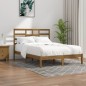 vidaXL Estructura de cama doble madera maciza marrón miel 135x190 cm vidaXL Estructura de cama doble madera maciza marrón miel 135x190 cm
