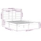 vidaXL Estructura de cama doble madera maciza marrón miel 135x190 cm vidaXL Estructura de cama doble madera maciza marrón miel 135x190 cm