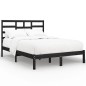 vidaXL Estructura de cama de madera maciza negra 140x200 cm vidaXL Estructura de cama de madera maciza negra 140x200 cm