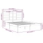 vidaXL Estructura de cama madera maciza de pino gris 120x200 cm