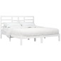 vidaXL Estructura de cama madera maciza blanco 200x200 cm vidaXL Estructura de cama madera maciza blanco 200x200 cm
