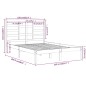 vidaXL Estructura de cama madera maciza gris King Size 150x200 cm
