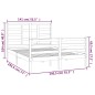 vidaXL Estructura de cama de matrimonio madera maciza 135x190 cm vidaXL Estructura de cama de matrimonio madera maciza 135x190 cm