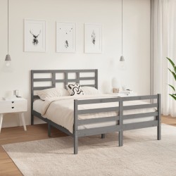 vidaXL Estructura de cama de madera maciza blanca 140x190 cm