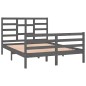 vidaXL Estructura de cama de madera maciza blanca 140x190 cm