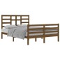 vidaXL Estructura de cama madera maciza marrón miel 140x200 cm vidaXL Estructura de cama madera maciza marrón miel 140x200 cm