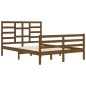vidaXL Estructura de cama madera maciza marrón miel 140x200 cm vidaXL Estructura de cama madera maciza marrón miel 140x200 cm