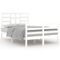 vidaXL Estructura de cama madera maciza de pino blanca 120x200 cm vidaXL Estructura de cama madera maciza de pino blanca 120x200 cm