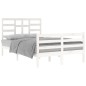 vidaXL Estructura de cama madera maciza de pino blanca 120x200 cm vidaXL Estructura de cama madera maciza de pino blanca 120x200 cm