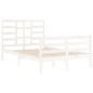 vidaXL Estructura de cama madera maciza de pino blanca 120x200 cm vidaXL Estructura de cama madera maciza de pino blanca 120x200 cm