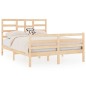 vidaXL Estructura de cama madera maciza 140x190 cm vidaXL Estructura de cama madera maciza 140x190 cm