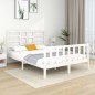 vidaXL Estructura de cama doble pequeña madera maciza blanca 120x190cm vidaXL Estructura de cama doble pequeña madera maciza blanca 120x190cm