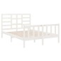 vidaXL Estructura de cama doble pequeña madera maciza blanca 120x190cm vidaXL Estructura de cama doble pequeña madera maciza blanca 120x190cm