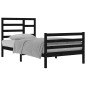 vidaXL Estructura de cama madera maciza negro 100x200 cm vidaXL Estructura de cama madera maciza negro 100x200 cm