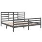 vidaXL Estructura de cama de madera maciza de pino gris 200x200 cm vidaXL Estructura de cama de madera maciza de pino gris 200x200 cm