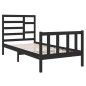 vidaXL Estructura de cama individual madera maciza negra 90x190 cm vidaXL Estructura de cama individual madera maciza negra 90x190 cm