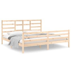 vidaXL Estructura de cama de madera maciza 200x200 cm