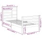 vidaXL Estructura de cama madera maciza de pino negra 90x200 cm
