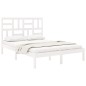 vidaXL Estructura de cama doble madera maciza blanca 135x190 cm vidaXL Estructura de cama doble madera maciza blanca 135x190 cm