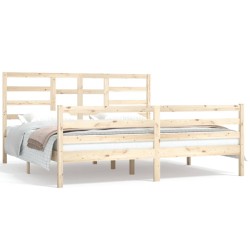 vidaXL Estructura de cama madera maciza 180x200 cm