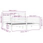 vidaXL Estructura de cama madera maciza 180x200 cm