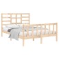 vidaXL Estructura de cama madera maciza 140x190 cm vidaXL Estructura de cama madera maciza 140x190 cm