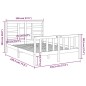 vidaXL Estructura de cama madera maciza 140x190 cm vidaXL Estructura de cama madera maciza 140x190 cm