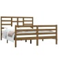 vidaXL Estructura cama madera maciza king size marrón miel 150x200 cm vidaXL Estructura cama madera maciza king size marrón miel 150x200 cm