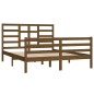 vidaXL Estructura cama madera maciza king size marrón miel 150x200 cm vidaXL Estructura cama madera maciza king size marrón miel 150x200 cm