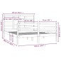 vidaXL Estructura cama madera maciza king size marrón miel 150x200 cm vidaXL Estructura cama madera maciza king size marrón miel 150x200 cm