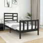 vidaXL Estructura de cama individual madera maciza negra 75x190 cm vidaXL Estructura de cama individual madera maciza negra 75x190 cm