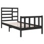 vidaXL Estructura de cama individual madera maciza negra 75x190 cm vidaXL Estructura de cama individual madera maciza negra 75x190 cm