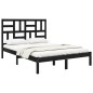 vidaXL Estructura de cama madera maciza doble pequeña negro 120x190 cm vidaXL Estructura de cama madera maciza doble pequeña negro 120x190 cm