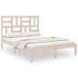 vidaXL Estructura de cama madera maciza de pino 140x190 cm