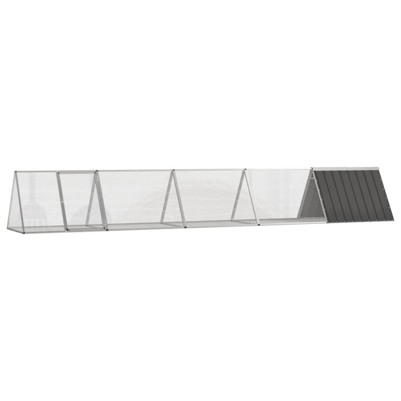 vidaXL Jaula de conejos acero galvanizado antracita 504,5x80,5x71 cm vidaXL Jaula de conejos acero galvanizado antracita 504,5x80,5x71 cm