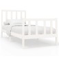 vidaXL Estructura de cama madera maciza de pino blanco 100x200 cm vidaXL Estructura de cama madera maciza de pino blanco 100x200 cm