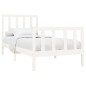 vidaXL Estructura de cama madera maciza de pino blanco 100x200 cm vidaXL Estructura de cama madera maciza de pino blanco 100x200 cm