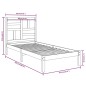 vidaXL Estructura de cama madera maciza de pino negra 90x200 cm