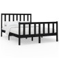 vidaXL Estructura de cama de madera maciza de pino negro 140x200 cm vidaXL Estructura de cama de madera maciza de pino negro 140x200 cm