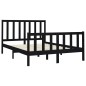 vidaXL Estructura de cama de madera maciza de pino negro 140x200 cm vidaXL Estructura de cama de madera maciza de pino negro 140x200 cm