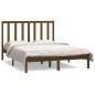 vidaXL Estructura cama madera de pino doble marrón miel 135x190 cm vidaXL Estructura cama madera de pino doble marrón miel 135x190 cm