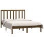 vidaXL Estructura cama madera de pino doble marrón miel 135x190 cm vidaXL Estructura cama madera de pino doble marrón miel 135x190 cm
