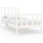 vidaXL Estructura de cama madera maciza de pino blanco 90x200 cm vidaXL Estructura de cama madera maciza de pino blanco 90x200 cm
