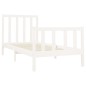 vidaXL Estructura de cama madera maciza de pino blanco 90x200 cm vidaXL Estructura de cama madera maciza de pino blanco 90x200 cm